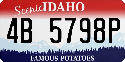 ID license plate 4B5798P