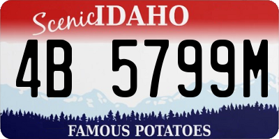 ID license plate 4B5799M