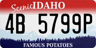 ID license plate 4B5799P