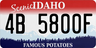ID license plate 4B5800F