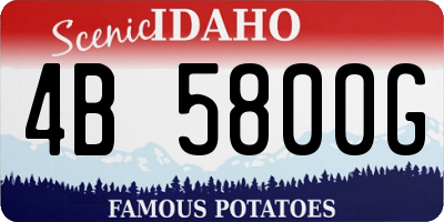 ID license plate 4B5800G