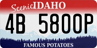 ID license plate 4B5800P