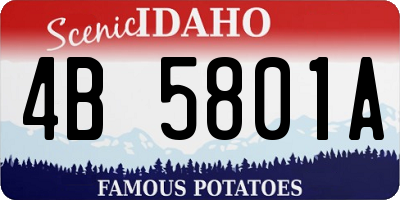 ID license plate 4B5801A