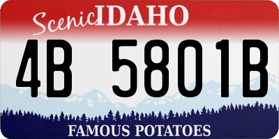 ID license plate 4B5801B