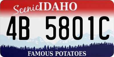 ID license plate 4B5801C