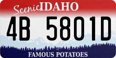 ID license plate 4B5801D