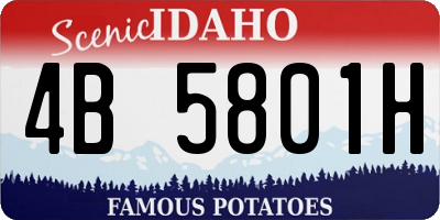ID license plate 4B5801H