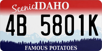 ID license plate 4B5801K