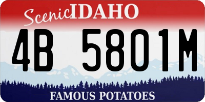 ID license plate 4B5801M