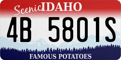 ID license plate 4B5801S