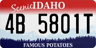 ID license plate 4B5801T
