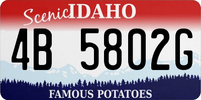 ID license plate 4B5802G