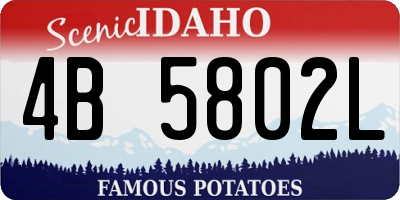 ID license plate 4B5802L