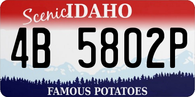 ID license plate 4B5802P