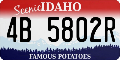 ID license plate 4B5802R