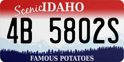 ID license plate 4B5802S