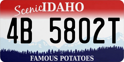 ID license plate 4B5802T