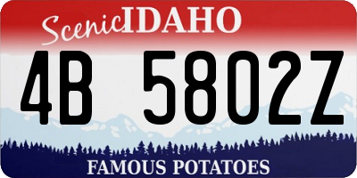 ID license plate 4B5802Z