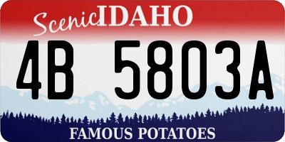 ID license plate 4B5803A