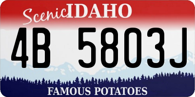 ID license plate 4B5803J