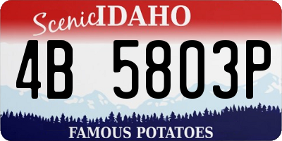 ID license plate 4B5803P