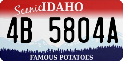 ID license plate 4B5804A