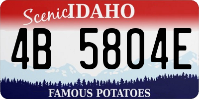 ID license plate 4B5804E
