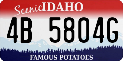 ID license plate 4B5804G