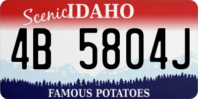 ID license plate 4B5804J