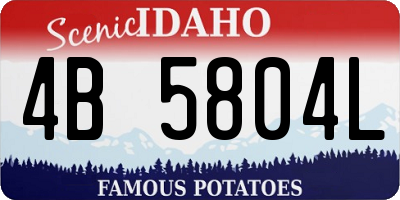 ID license plate 4B5804L
