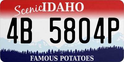 ID license plate 4B5804P