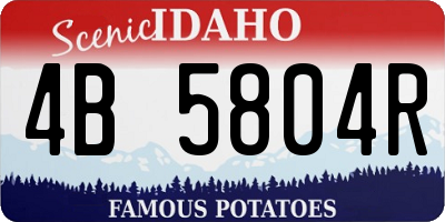 ID license plate 4B5804R