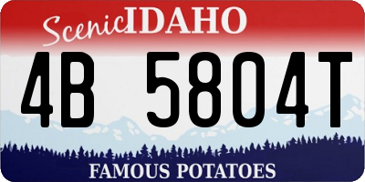 ID license plate 4B5804T
