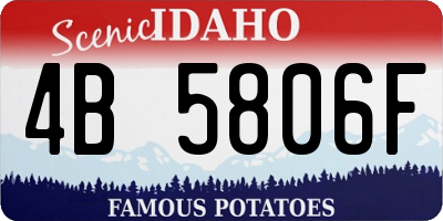 ID license plate 4B5806F