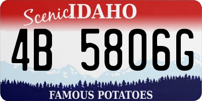 ID license plate 4B5806G