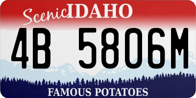 ID license plate 4B5806M