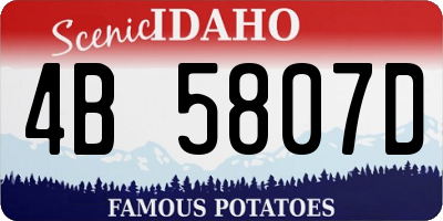 ID license plate 4B5807D