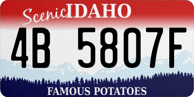 ID license plate 4B5807F