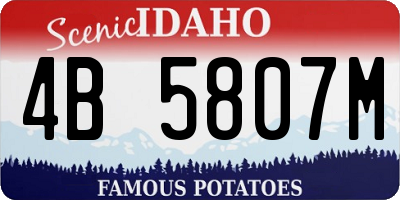 ID license plate 4B5807M