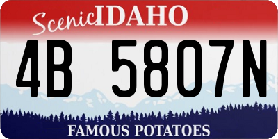 ID license plate 4B5807N