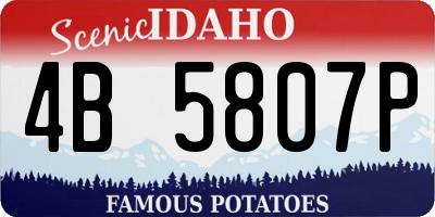 ID license plate 4B5807P