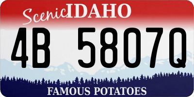 ID license plate 4B5807Q