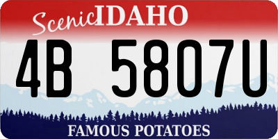 ID license plate 4B5807U