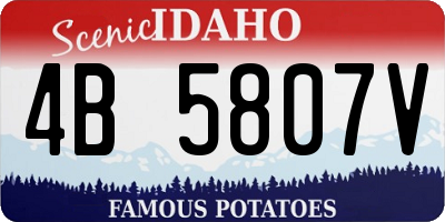 ID license plate 4B5807V
