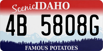ID license plate 4B5808G