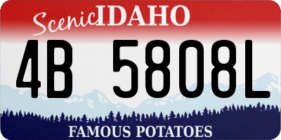 ID license plate 4B5808L