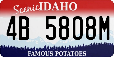 ID license plate 4B5808M
