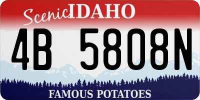 ID license plate 4B5808N