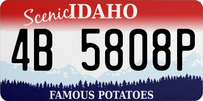 ID license plate 4B5808P