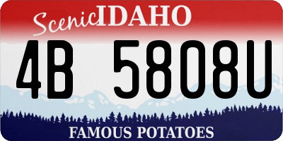 ID license plate 4B5808U